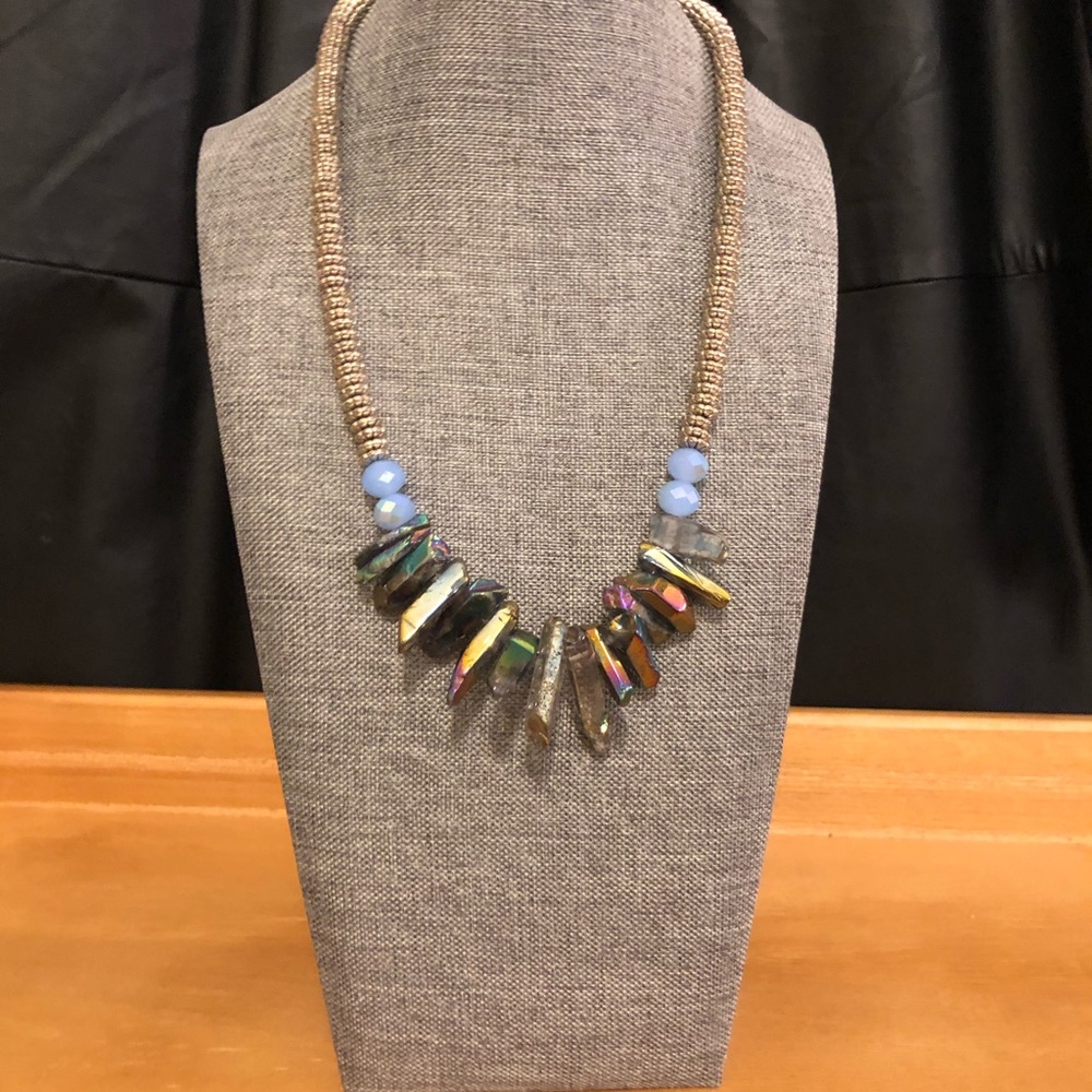 Titanium quartz necklace